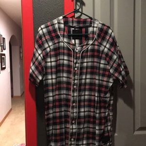 On The Byas short sleeve button down flannel shirt